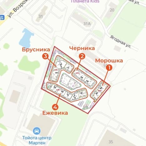 Купить квартиру на 1 этаже в новостройках в Вологде. Вариант № 629690, 1, площадь - квм, цена 15678000 рублей