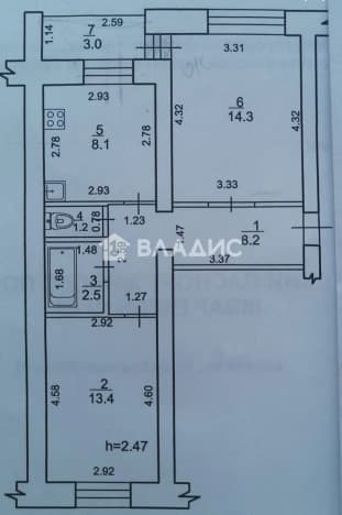 Купить двухкомнатную квартиру в Микрорайоне Уральский, Стерлитамак в Стерлитамаке. Вариант № 2170043, 0, площадь - квм, цена 3750000 рублей