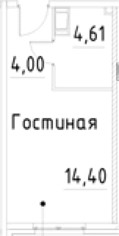 . Вариант № 1920519, 0, площадь - 23.01 квм, цена 6147632 рублей