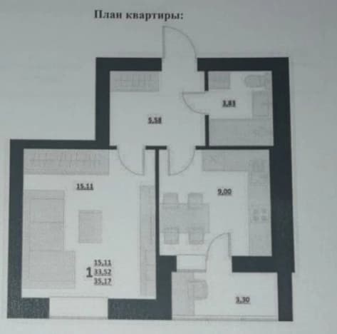 Купить квартиру в Микрорайоне Новый в Белгороде. Вариант № 446879, 1, площадь - квм, цена 5650000 рублей