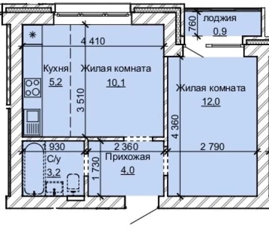Купить двухкомнатную квартиру на вторичке в районе Калининский в Новосибирской области. Вариант № 2181975, 1, площадь - квм, цена 5100078 рублей