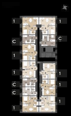 . Вариант № 1320379, 1, площадь - 42.06 квм, цена 8592353 рублей