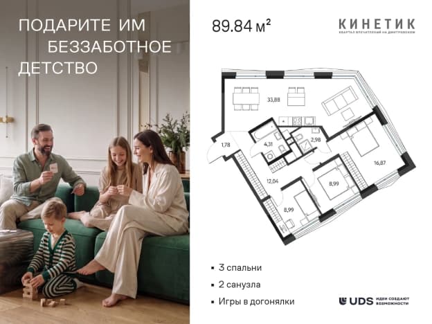 . Вариант № 2400610, 0, площадь - 89.84 квм, цена 44348182 рублей