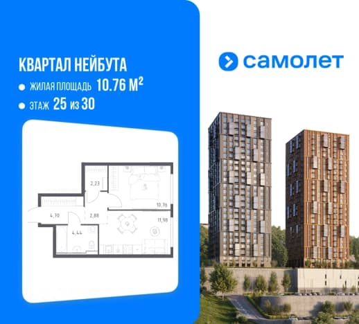 . Вариант № 1765247, 0, площадь - 36.99 квм, цена 10067975 рублей