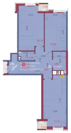 Купить двухкомнатную квартиру в районе Силино в Московской области. Вариант № 2303156, 0, площадь - квм, цена 8421000 рублей