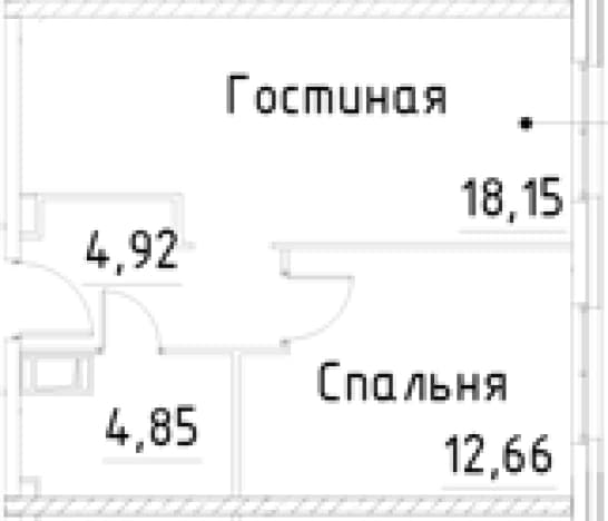 . Вариант № 1920398, 0, площадь - 40.58 квм, цена 10043330 рублей