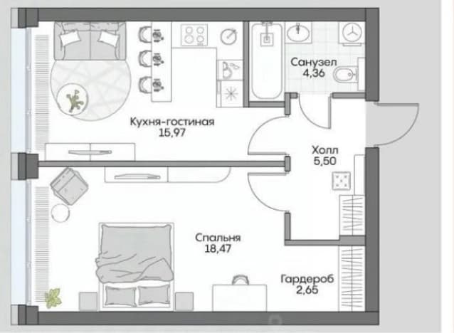 Купить однокомнатную квартиру в ЖК ЗилАрт в Москве. Вариант № 2383056, 1, площадь - квм, цена 24000000 рублей
