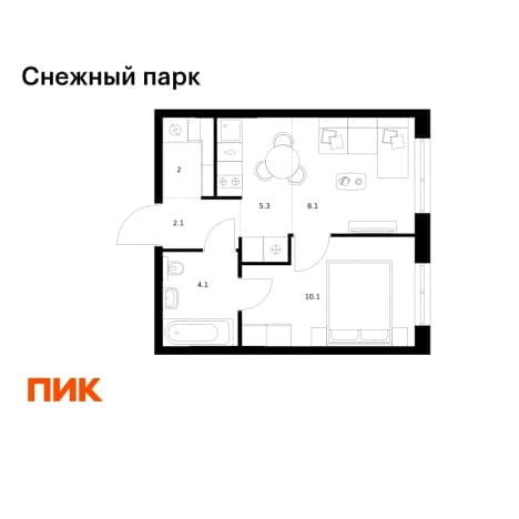 Купить однокомнатную квартиру площадью 30 кв.м в Приморском крае. Вариант № 2266689, 1, площадь - квм, цена 6444610 рублей