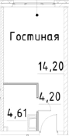 . Вариант № 2006954, 0, площадь - 23.01 квм, цена 5978936 рублей