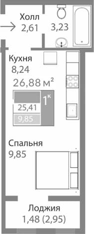 Купить студию в Симферопольском районе в Республике Крым. Вариант № 2214119, 0, площадь - квм, цена 4180254 рублей