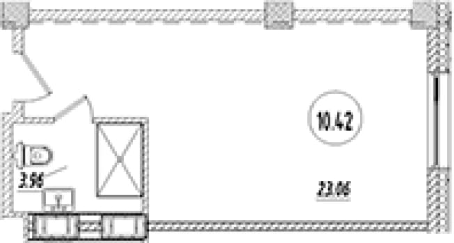 . Вариант № 2151766, 0, площадь - 27.02 квм, цена 12500000 рублей