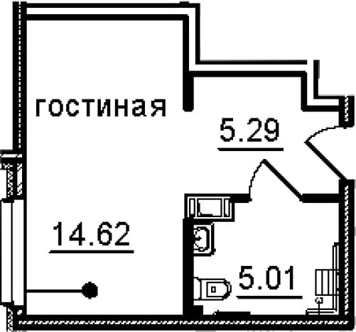 . Вариант № 1787108, 0, площадь - 24.92 квм, цена 6129768 рублей