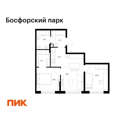 Купить квартиру на 1 этаже в районе Первомайский в Владивостоке. Вариант № 2018530, 1, площадь - квм, цена 11175450 рублей