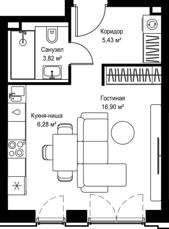 . Вариант № 2254326, 0, площадь - 32.43 квм, цена 23206908 рублей