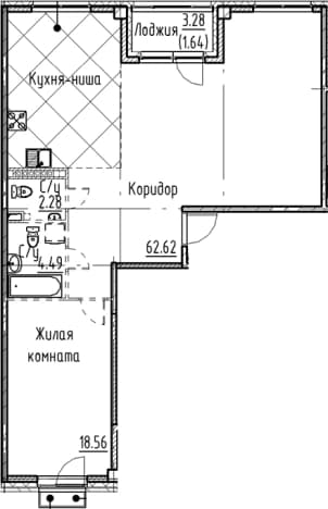 . Вариант № 1831145, 0, площадь - 87.95 квм, цена 21432282 рублей