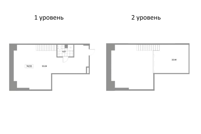 . Вариант № 2261624, 0, площадь - 74.55 квм, цена 56270340 рублей