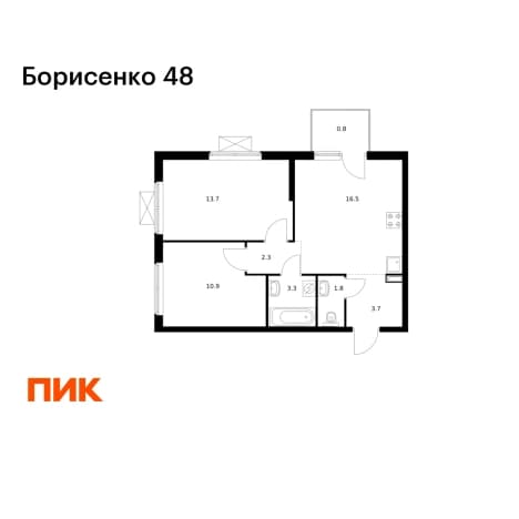 . Вариант № 2349141, 0, площадь - 53 квм, цена 10077685 рублей