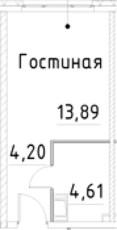 . Вариант № 1853581, 0, площадь - 22.7 квм, цена 5918816 рублей