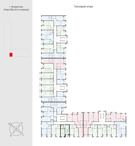 . Вариант № 2092838, 1, площадь - 41 квм, цена 5740000 рублей