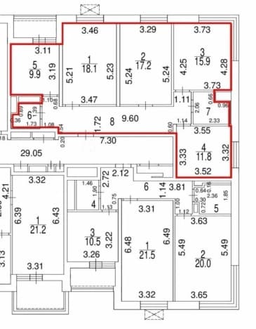 Купить четырехкомнатную квартиру у метро Нагатинская в Москве. Вариант № 2235460, 0, площадь - квм, цена 32900000 рублей