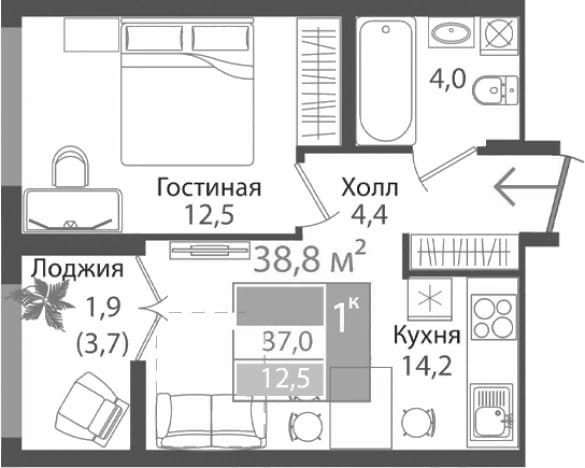 Купить квартиру до 6 млн в Симферополе. Вариант № 2261709, 0, площадь - квм, цена 5920000 рублей