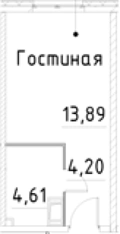 . Вариант № 1920242, 0, площадь - 22.7 квм, цена 5949461 рублей