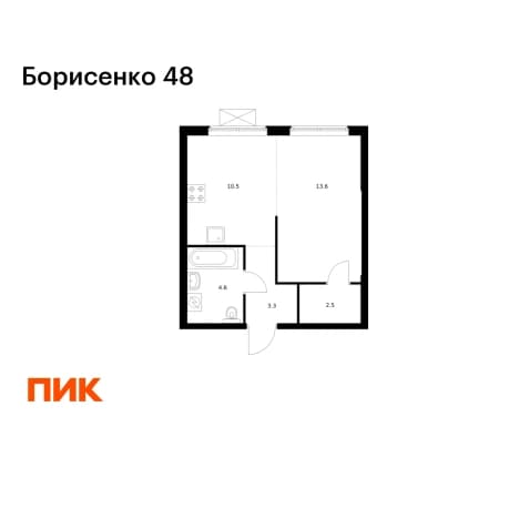 Купить однокомнатную квартиру до 12 млн в Владивостоке. Вариант № 2181111, 1, площадь - квм, цена 7500300 рублей
