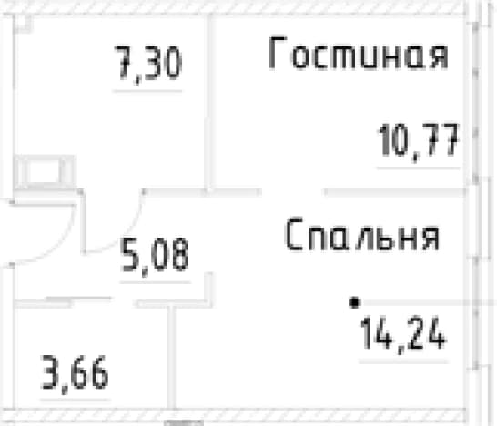 . Вариант № 1920183, 0, площадь - 41.05 квм, цена 9516958 рублей