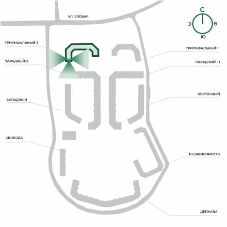 . Вариант № 2265375, 1, площадь - 54.75 квм, цена 5591344 рублей