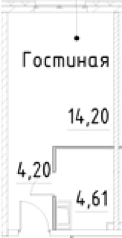 . Вариант № 1920540, 0, площадь - 23.01 квм, цена 5968582 рублей