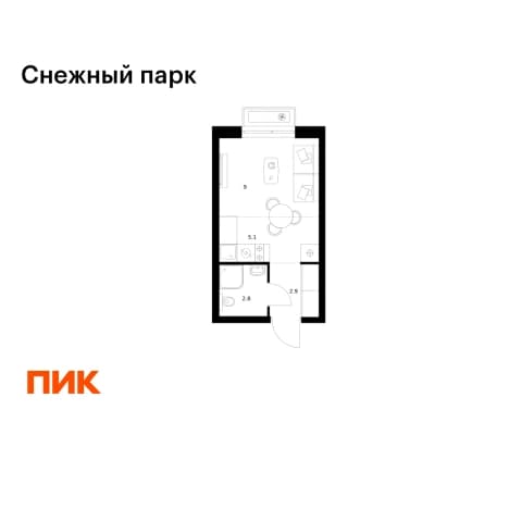. Вариант № 2251176, 0, площадь - 19.8 квм, цена 4843080 рублей
