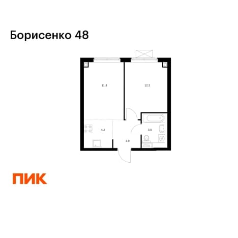 Купить однокомнатную квартиру в новостройках в ЖК Борисенко 48 в Владивостоке. Вариант № 2176230, 1, площадь - квм, цена 9539040 рублей