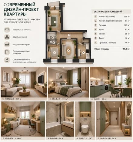 Купить трехкомнатную квартиру на улице Тепличный проезд в Химках. Вариант № 2367400, 1, площадь - квм, цена 21400000 рублей