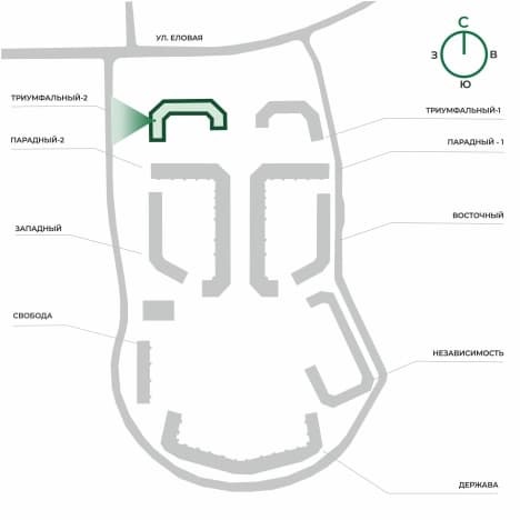 . Вариант № 2265371, 1, площадь - 60.44 квм, цена 6229853 рублей