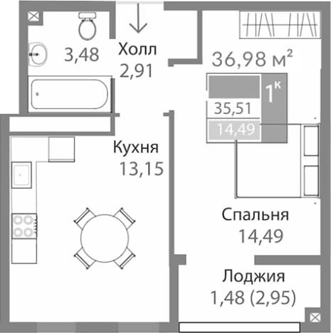 Купить квартиру в ЖК Благо в Республике Крым. Вариант № 2261705, 0, площадь - квм, цена 5669664 рублей