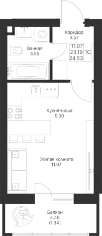 Купить квартиру до 20 млн в Республике Татарстан (татарстан). Вариант № 2351193, 1, площадь - квм, цена 6524980 рублей