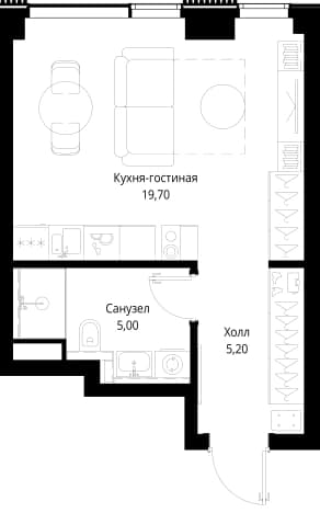 . Вариант № 1346239, 0, площадь - 29.9 квм, цена 20358910 рублей