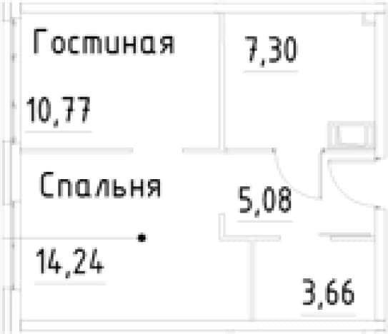 . Вариант № 1920432, 0, площадь - 41.05 квм, цена 9802469 рублей