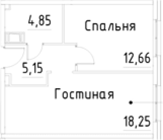 . Вариант № 1920311, 0, площадь - 40.91 квм, цена 9940909 рублей