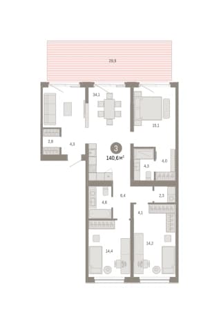 Купить квартиру на 1 этаже в новостройках в Новосибирске. Вариант № 2250357, 1, площадь - квм, цена 21550000 рублей