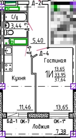 Купить однокомнатную квартиру в Посёлоке Городского Типе Уруссу в Ютазинском районе на улице Альберта Шамкина, посёлок городского типа Уруссу в Республике Татарстан (татарстан). Вариант № 1361249, 1, площадь - квм, цена 6186059 рублей