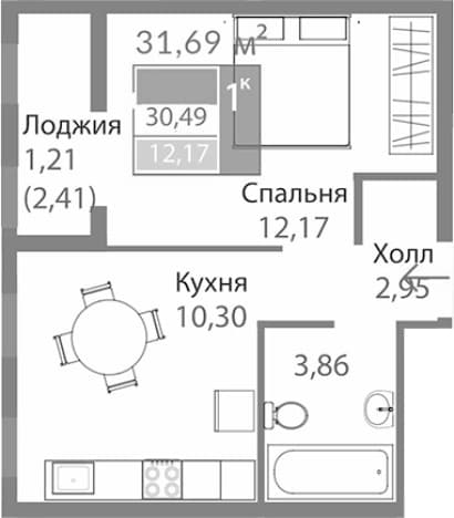 Купить квартиру площадью 30 кв.м в Республике Крым. Вариант № 2274004, 0, площадь - квм, цена 5022210 рублей