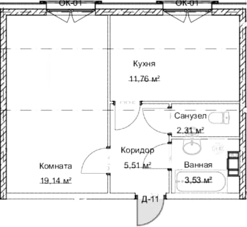 . Вариант № 1909843, 0, площадь - 42.9 квм, цена 14900000 рублей