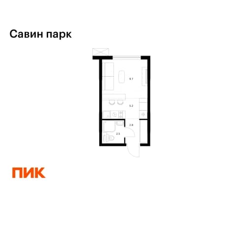 . Вариант № 2218096, 0, площадь - 20.2 квм, цена 4510660 рублей