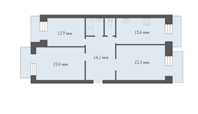 Купить трехкомнатную квартиру в ЖК Скандинавский в Московской области. Вариант № 2358499, 0, площадь - квм, цена 12000000 рублей