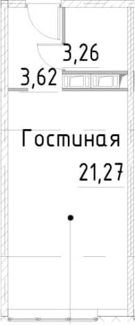 . Вариант № 1920292, 0, площадь - 28.15 квм, цена 6973382 рублей