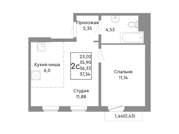 Купить двухкомнатную квартиру на вторичке в Микрорайоне Тополиная Аллея в Челябинске. Вариант № 2227069, 0, площадь - квм, цена 5177025 рублей