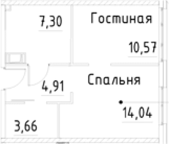 . Вариант № 1920309, 0, площадь - 40.48 квм, цена 9721004 рублей
