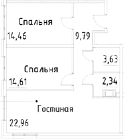 . Вариант № 1920492, 0, площадь - 67.79 квм, цена 15202965 рублей
