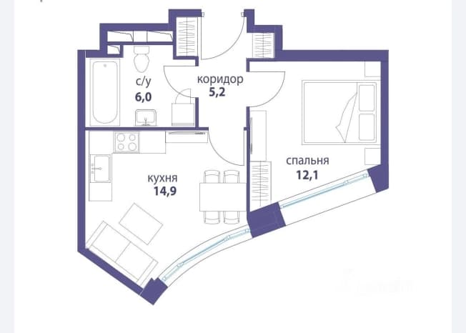 Купить однокомнатную квартиру в районе Северный в Москве. Вариант № 2346046, 1, площадь - квм, цена 23500000 рублей